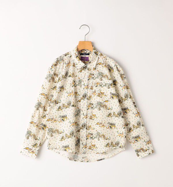 SHIPS KIDS「SHIPS KIDS:140～150cm / リバティ プリント 長袖 シャツ」|シャツ・ブラウス|