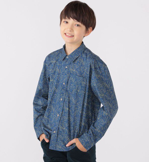 SHIPS KIDS「SHIPS KIDS:140～150cm / リバティ プリント 長袖 シャツ」|シャツ・ブラウス|