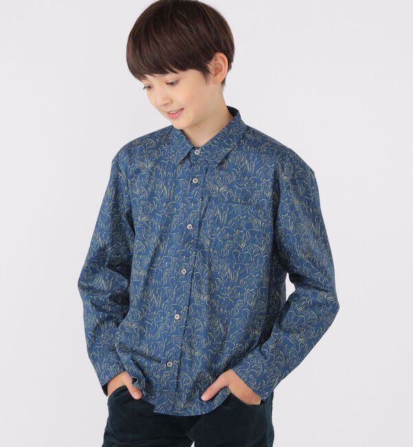 SHIPS KIDS「SHIPS KIDS:140～150cm / リバティ プリント 長袖 シャツ」|シャツ・ブラウス|