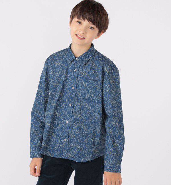 SHIPS KIDS「SHIPS KIDS:140～150cm / リバティ プリント 長袖 シャツ」|シャツ・ブラウス|