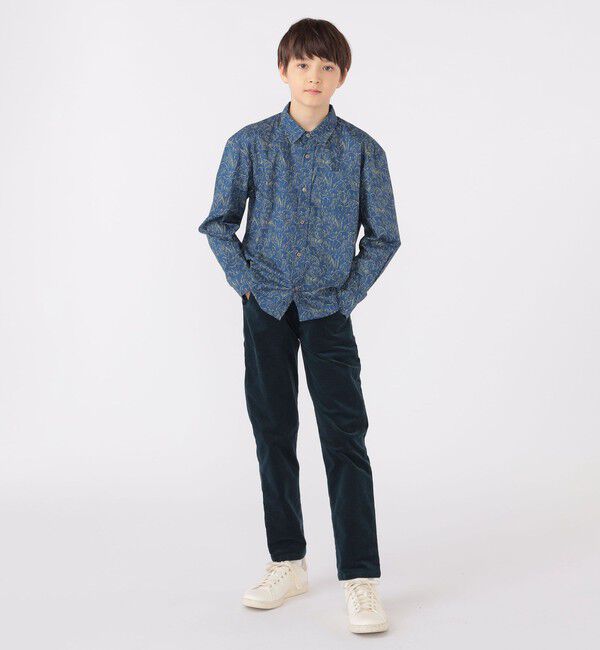 SHIPS KIDS「SHIPS KIDS:140～150cm / リバティ プリント 長袖 シャツ」|シャツ・ブラウス|