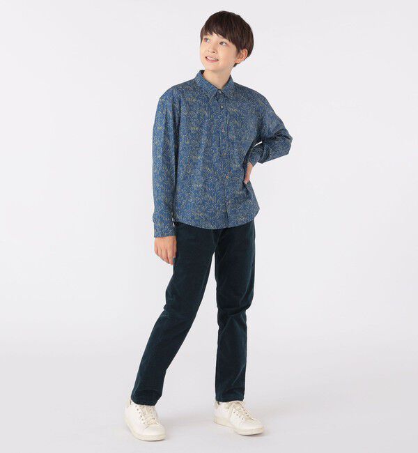 SHIPS KIDS「SHIPS KIDS:140～150cm / リバティ プリント 長袖 シャツ」|シャツ・ブラウス|