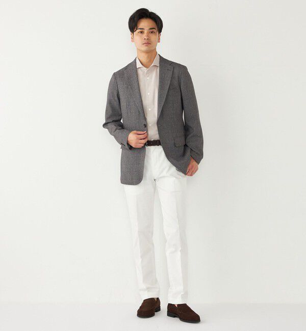SHIPS Colors 「SHIPS Colors:ノーアイロン ウールライク ワイドカラー ショートスリーブ シャツ」|シャツ・ブラウス|