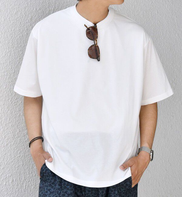 SHIPS any「SHIPS any: JAPAN MADE ハイゲージ コットン リラックス リブネック Tシャツ◇」|Tシャツ・カットソー|
