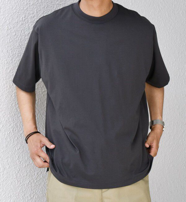 SHIPS any「SHIPS any: JAPAN MADE ハイゲージ コットン リラックス リブネック Tシャツ◇」|Tシャツ・カットソー|