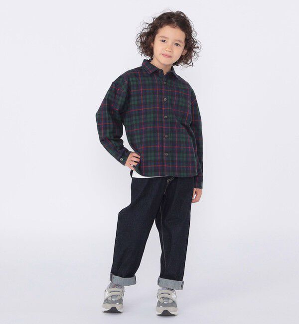 SHIPS KIDS「SHIPS KIDS:100～130cm / ネル チェック シャツ」|シャツ・ブラウス|