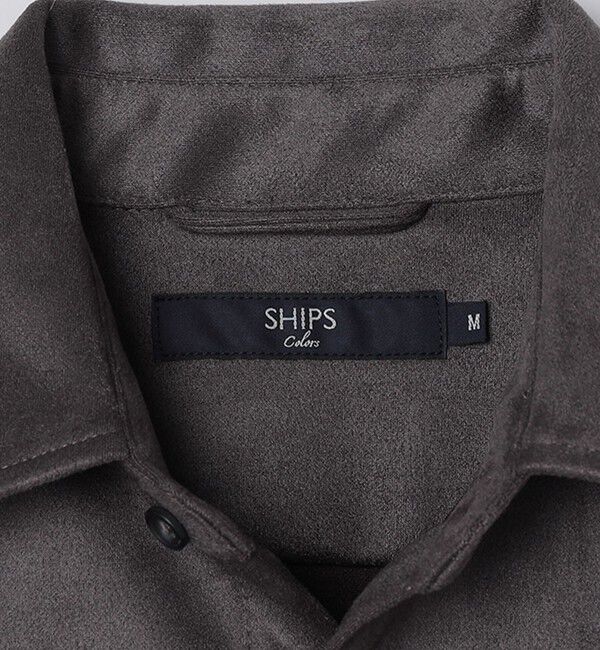 SHIPS Colors 「SHIPS Colors:〈洗濯機可能〉ポリエステル フェイクスエード ルーズ シャツ」|シャツ・ブラウス|