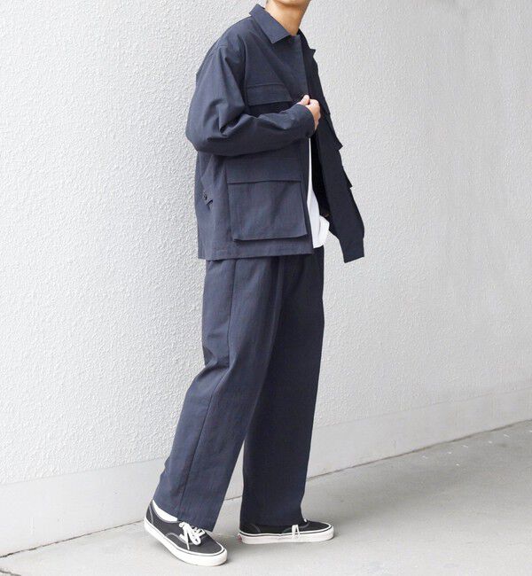 SHIPS any「SHIPS any: コットン/ナイロン ワッシャー BDU シャツ ジャケット (セットアップ対応)◇」|シャツ・ブラウス|