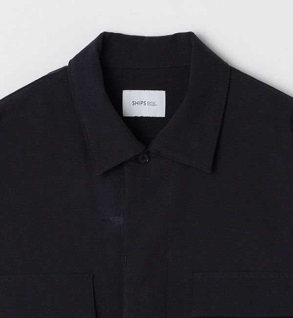 SHIPS any「SHIPS any: コットン/ナイロン ワッシャー BDU シャツ ジャケット (セットアップ対応)◇」|シャツ・ブラウス|