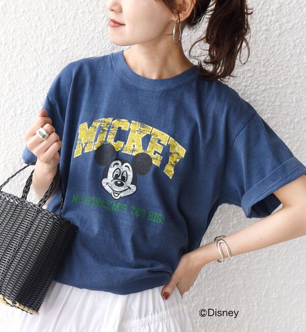 SHIPS for women「【SHIPS別注】GOOD ROCK SPEED:MICKEY / TEE」|Tシャツ・カットソー|ネイビー