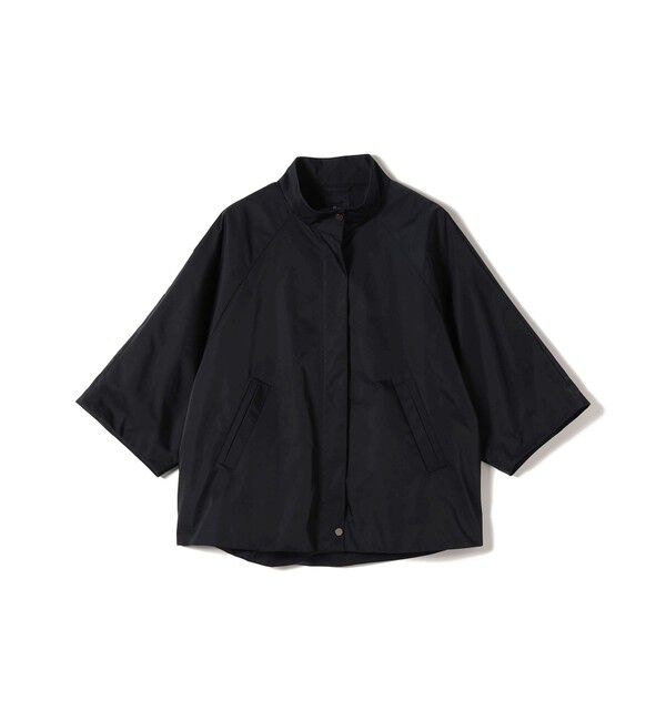 SHIPS for women「SHIPS Primary Navy Label:スタンドカラー ワイド スリーブ コート」|ブルゾン・スタジャン|ネイビー