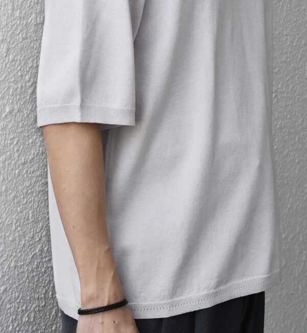 SHIPS any「SHIPS any:〈手洗い可能〉ハイゲージ ニット リネン ミックス モックネック 半袖 Tシャツ 26SS◇」|Tシャツ・カットソー|