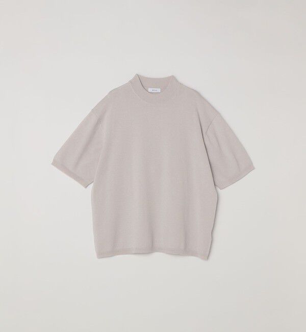 SHIPS any「SHIPS any:〈手洗い可能〉ハイゲージ ニット リネン ミックス モックネック 半袖 Tシャツ 26SS◇」|Tシャツ・カットソー|