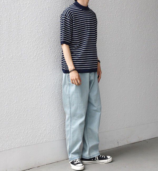 SHIPS any「SHIPS any:〈手洗い可能〉ハイゲージ ニット リネン ミックス モックネック 半袖 Tシャツ 26SS◇」|Tシャツ・カットソー|