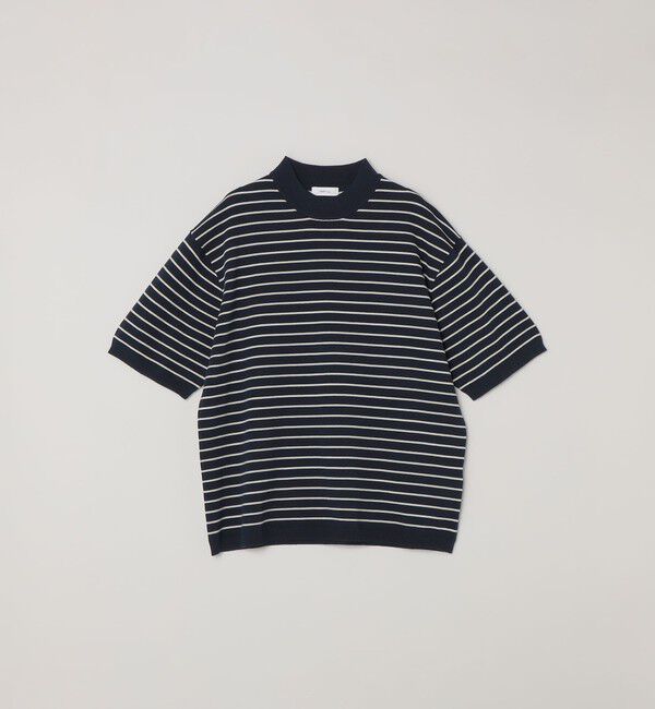 SHIPS any「SHIPS any:〈手洗い可能〉ハイゲージ ニット リネン ミックス モックネック 半袖 Tシャツ 26SS◇」|Tシャツ・カットソー|