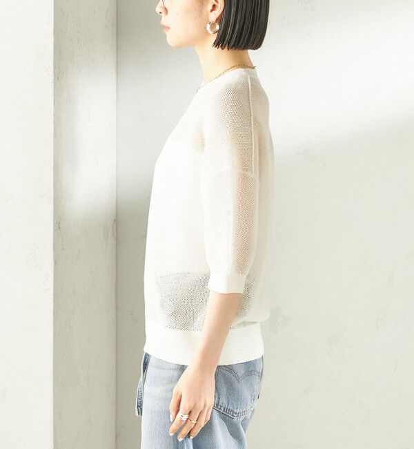 SHIPS for women「〈手洗い可能〉16G 半袖 プルオーバー」|ニット・セーター|