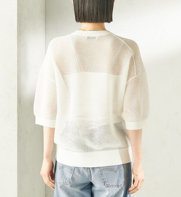 SHIPS for women「〈手洗い可能〉16G 半袖 プルオーバー」|ニット・セーター|