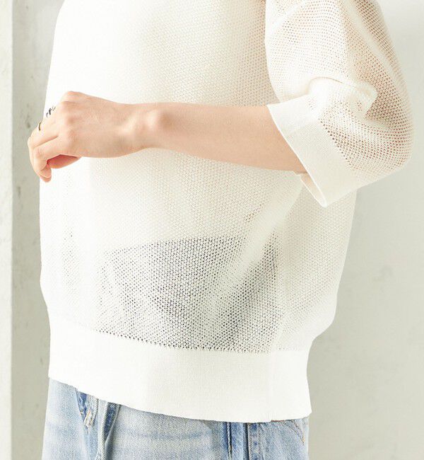 SHIPS for women「〈手洗い可能〉16G 半袖 プルオーバー」|ニット・セーター|
