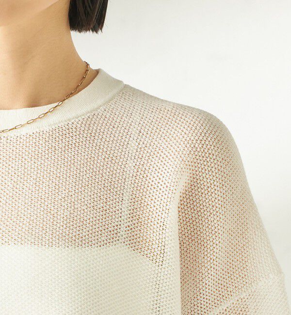 SHIPS for women「〈手洗い可能〉16G 半袖 プルオーバー」|ニット・セーター|