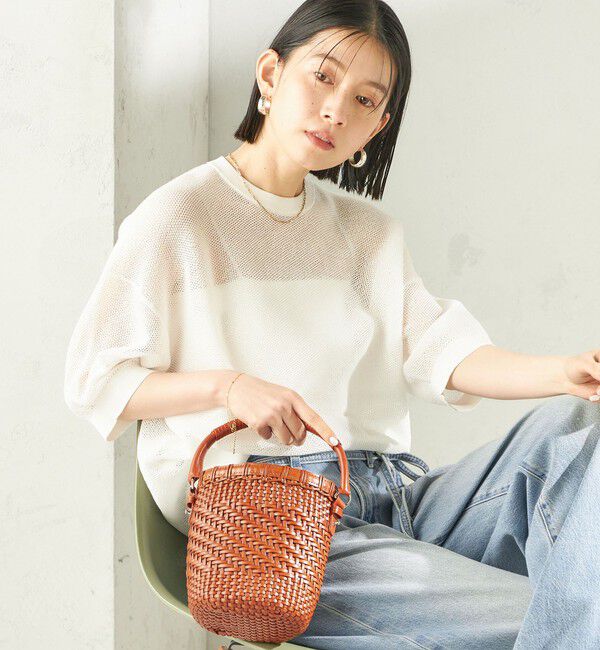 SHIPS for women「〈手洗い可能〉16G 半袖 プルオーバー」|ニット・セーター|