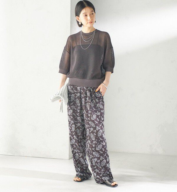 SHIPS for women「〈手洗い可能〉16G 半袖 プルオーバー」|ニット・セーター|