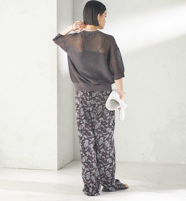 SHIPS for women「〈手洗い可能〉16G 半袖 プルオーバー」|ニット・セーター|
