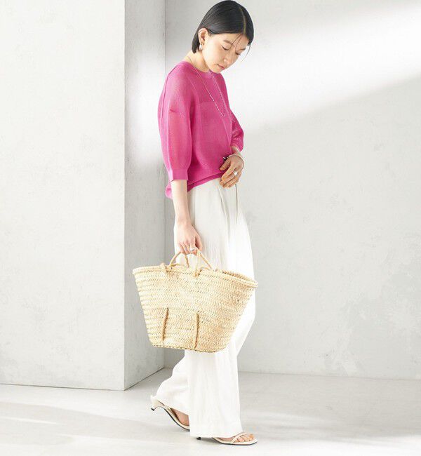 SHIPS for women「〈手洗い可能〉16G 半袖 プルオーバー」|ニット・セーター|