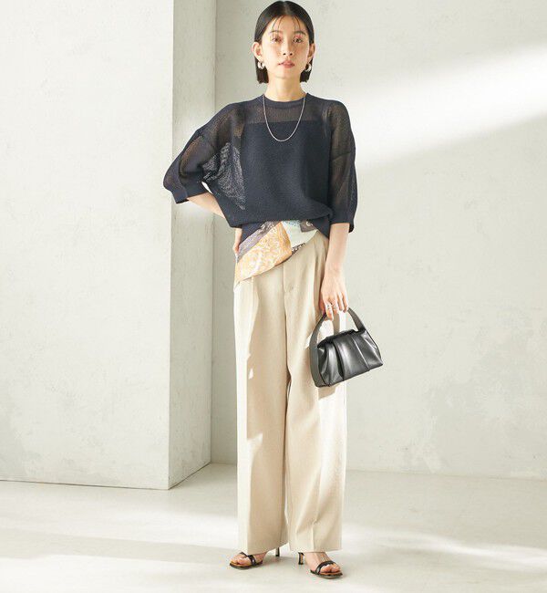 SHIPS for women「〈手洗い可能〉16G 半袖 プルオーバー」|ニット・セーター|