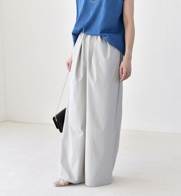 quaranciel「quaranciel:〈接触冷感/UVカット/撥水加工〉ラッシュガード ギャザー ワイド イージー パンツ」|その他|