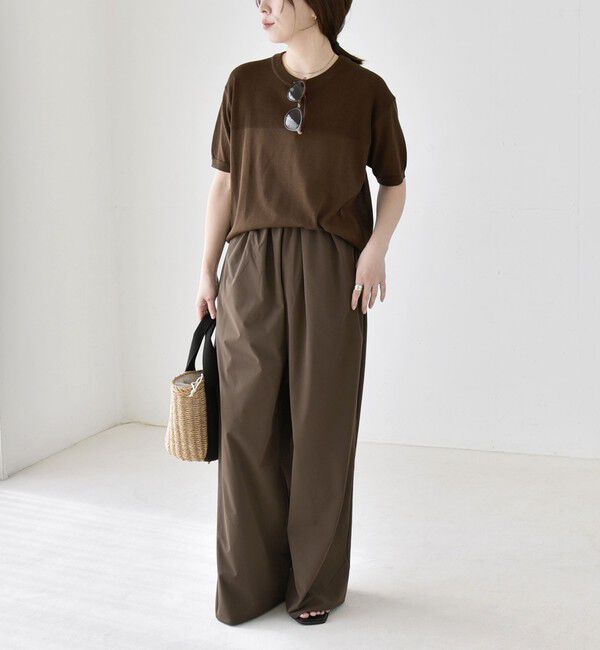 quaranciel「quaranciel:〈接触冷感/UVカット/撥水加工〉ラッシュガード ギャザー ワイド イージー パンツ」|その他|