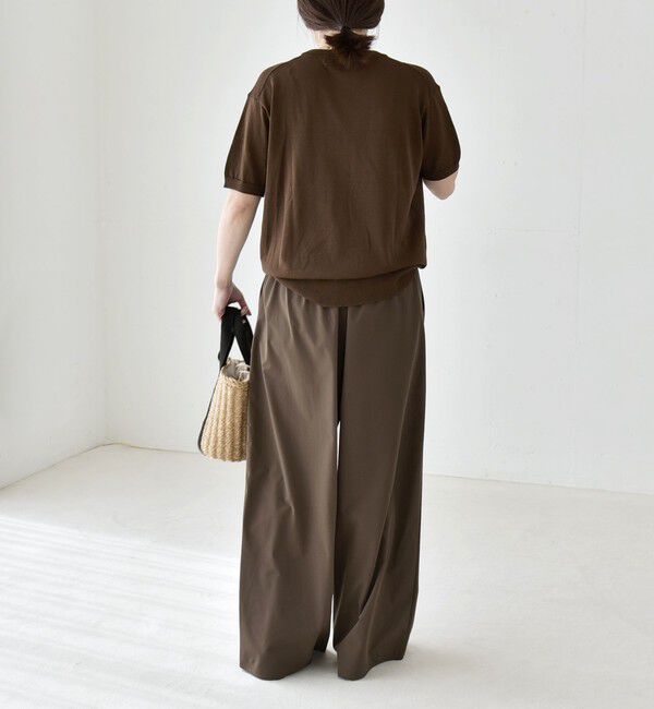 quaranciel「quaranciel:〈接触冷感/UVカット/撥水加工〉ラッシュガード ギャザー ワイド イージー パンツ」|その他|
