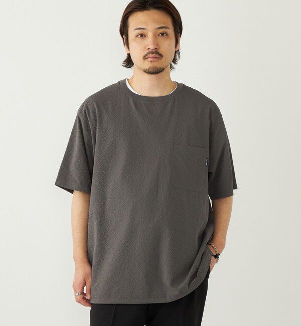 SHIPS Colors 「SHIPS Colors:〈接触冷感・吸水速乾・洗濯機可能〉ライト シアサッカー Tシャツ」|Tシャツ・カットソー|