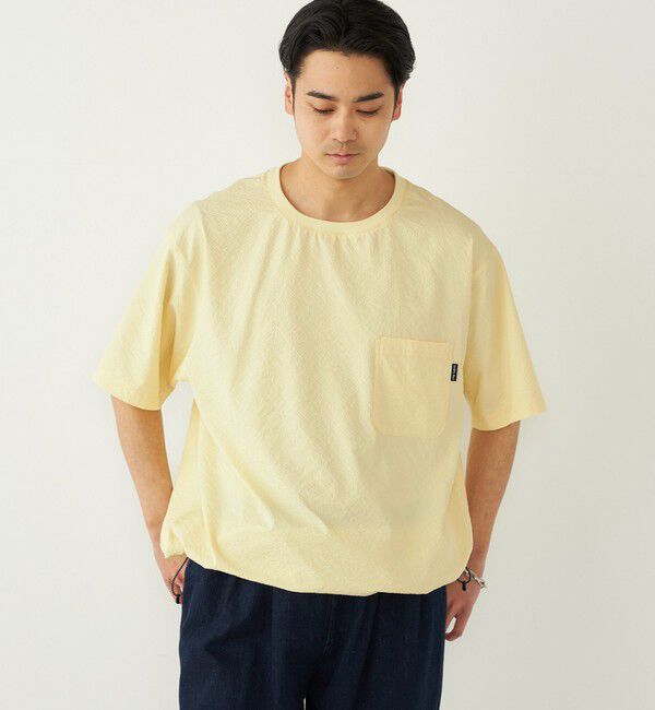 SHIPS Colors 「SHIPS Colors:〈接触冷感・吸水速乾・洗濯機可能〉ライト シアサッカー Tシャツ」|Tシャツ・カットソー|