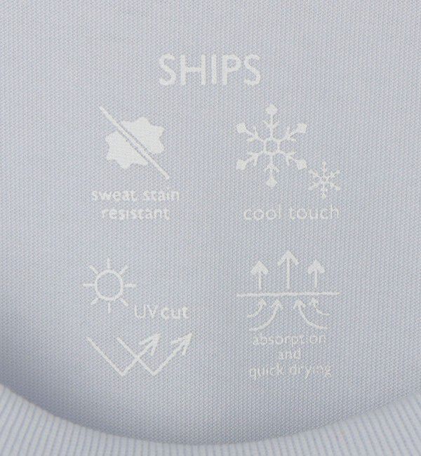 SHIPS「SHIPS:〈汗染軽減 / 吸水速乾/ 接触冷感/ UVカット〉ステイン コントロール ファンクション Tシャツ」|Tシャツ・カットソー|