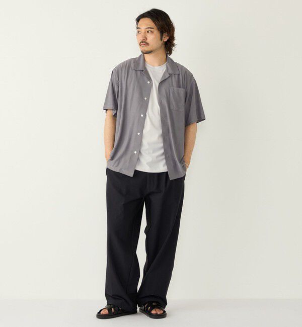 SHIPS Colors 「SHIPS Colors:〈接触冷感〉カット ジャカード オープンカラー シャツ」|シャツ・ブラウス|