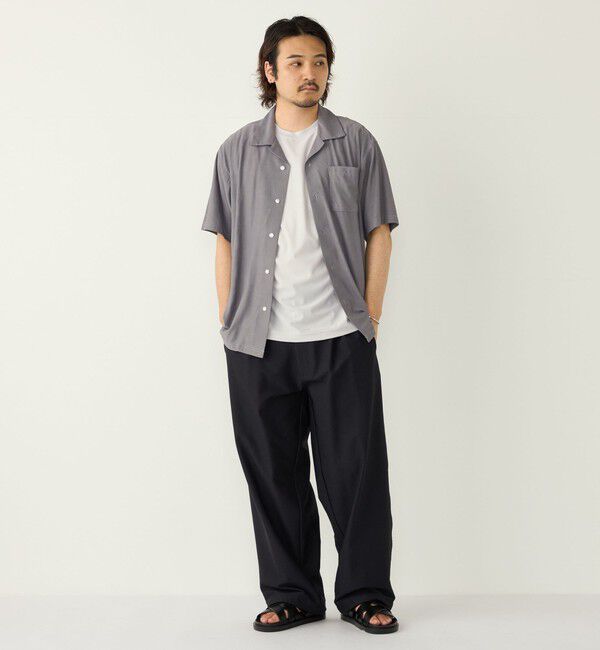 SHIPS Colors 「SHIPS Colors:〈接触冷感〉カット ジャカード オープンカラー シャツ」|シャツ・ブラウス|