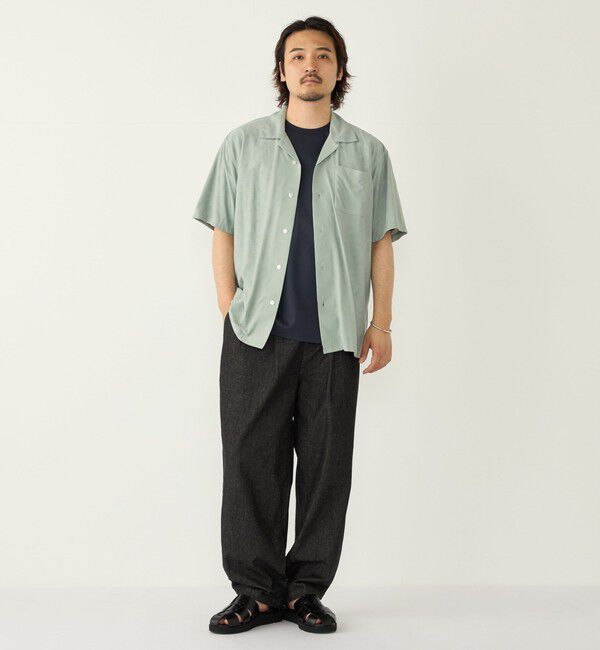 SHIPS Colors 「SHIPS Colors:〈接触冷感〉カット ジャカード オープンカラー シャツ」|シャツ・ブラウス|