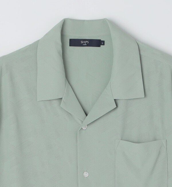 SHIPS Colors 「SHIPS Colors:〈接触冷感〉カット ジャカード オープンカラー シャツ」|シャツ・ブラウス|