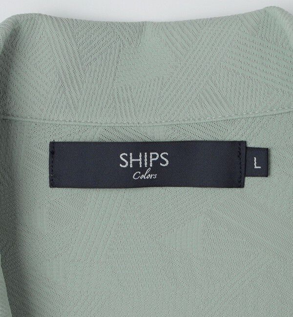 SHIPS Colors 「SHIPS Colors:〈接触冷感〉カット ジャカード オープンカラー シャツ」|シャツ・ブラウス|