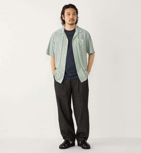 SHIPS Colors 「SHIPS Colors:〈接触冷感〉カット ジャカード オープンカラー シャツ」|シャツ・ブラウス|