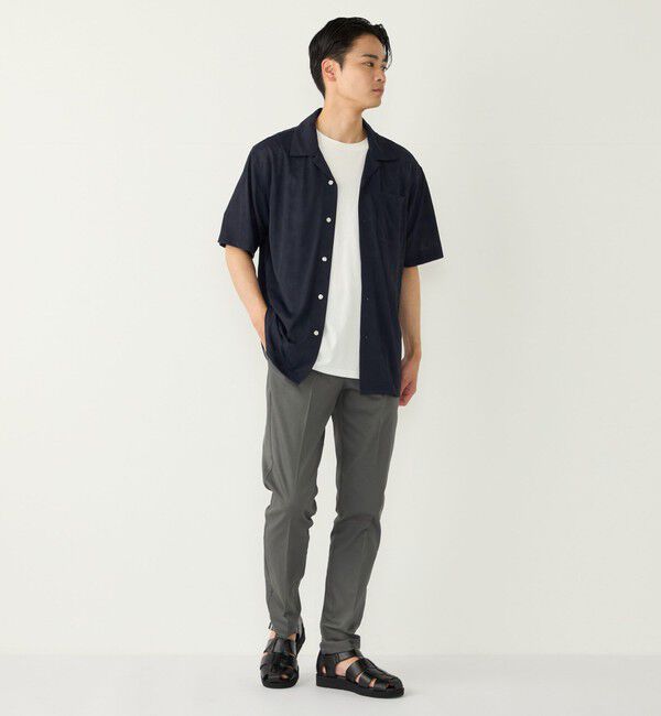 SHIPS Colors 「SHIPS Colors:〈接触冷感〉カット ジャカード オープンカラー シャツ」|シャツ・ブラウス|