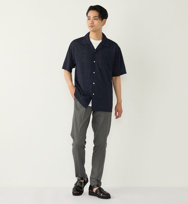 SHIPS Colors 「SHIPS Colors:〈接触冷感〉カット ジャカード オープンカラー シャツ」|シャツ・ブラウス|