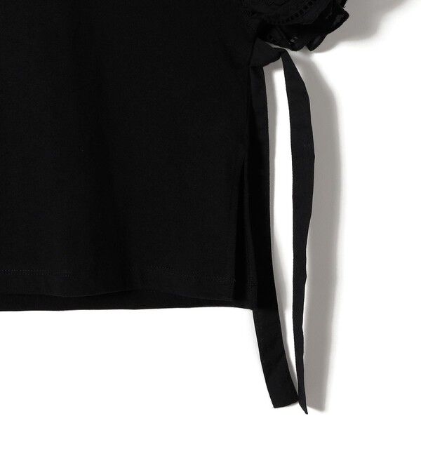 SHIPS for women「〈洗濯機可能〉Sohana: シフリー 刺繍 レース スリーブ TEE」|Tシャツ・カットソー|