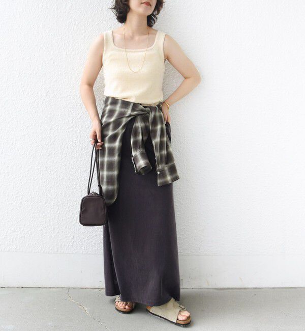 SHIPS for women「〈手洗い可能〉ミニシャギー 前後 2WAY スクエア ニット タンク」|タンクトップ|