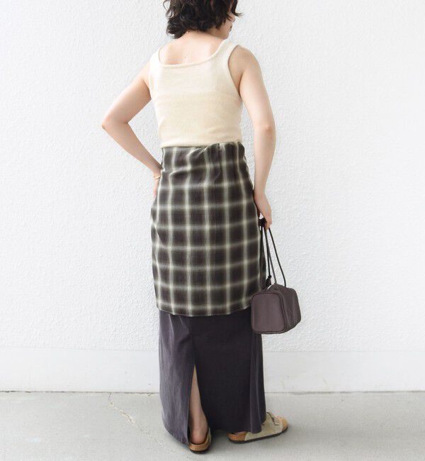 SHIPS for women「〈手洗い可能〉ミニシャギー 前後 2WAY スクエア ニット タンク」|タンクトップ|