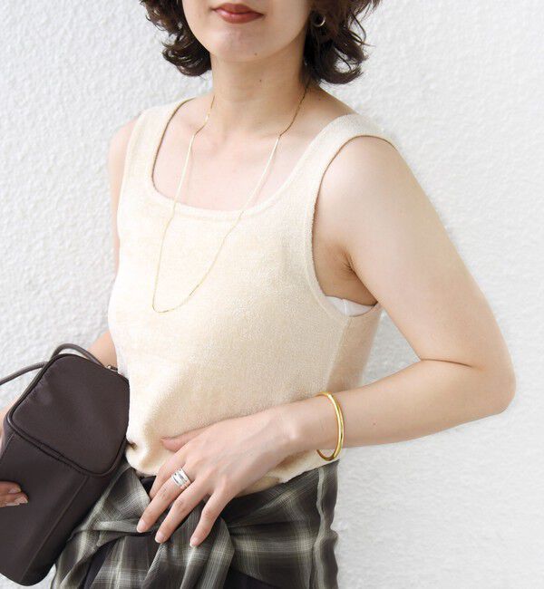 SHIPS for women「〈手洗い可能〉ミニシャギー 前後 2WAY スクエア ニット タンク」|タンクトップ|