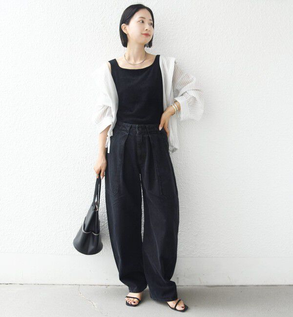 SHIPS for women「〈手洗い可能〉ミニシャギー 前後 2WAY スクエア ニット タンク」|タンクトップ|