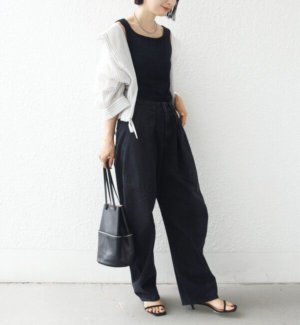 SHIPS for women「〈手洗い可能〉ミニシャギー 前後 2WAY スクエア ニット タンク」|タンクトップ|