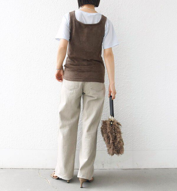 SHIPS for women「〈手洗い可能〉ミニシャギー 前後 2WAY スクエア ニット タンク」|タンクトップ|