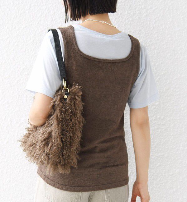 SHIPS for women「〈手洗い可能〉ミニシャギー 前後 2WAY スクエア ニット タンク」|タンクトップ|